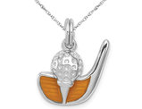 Sterling Silver Golf Club and Ball Charm Pendant Necklace with Chain